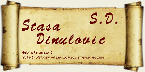 Staša Dinulović vizit kartica